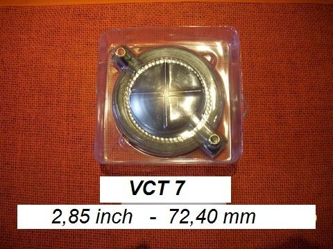 Diaphragm Voice Coil – 8 ohm 2,85 inch – 72,4 mm VCT 7 1